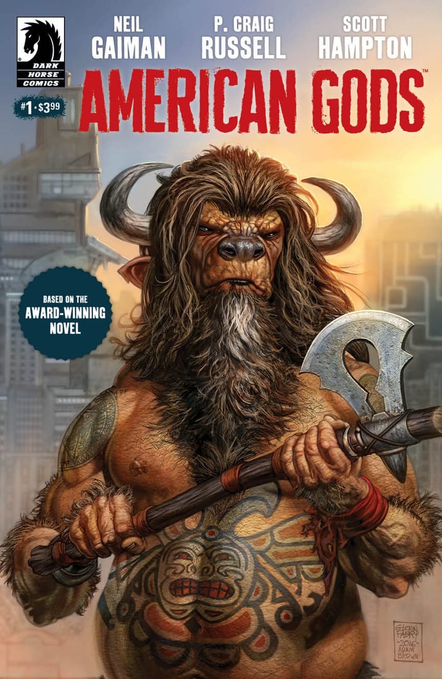 American Gods: Shadows #1, copertina di Glenn Fabry