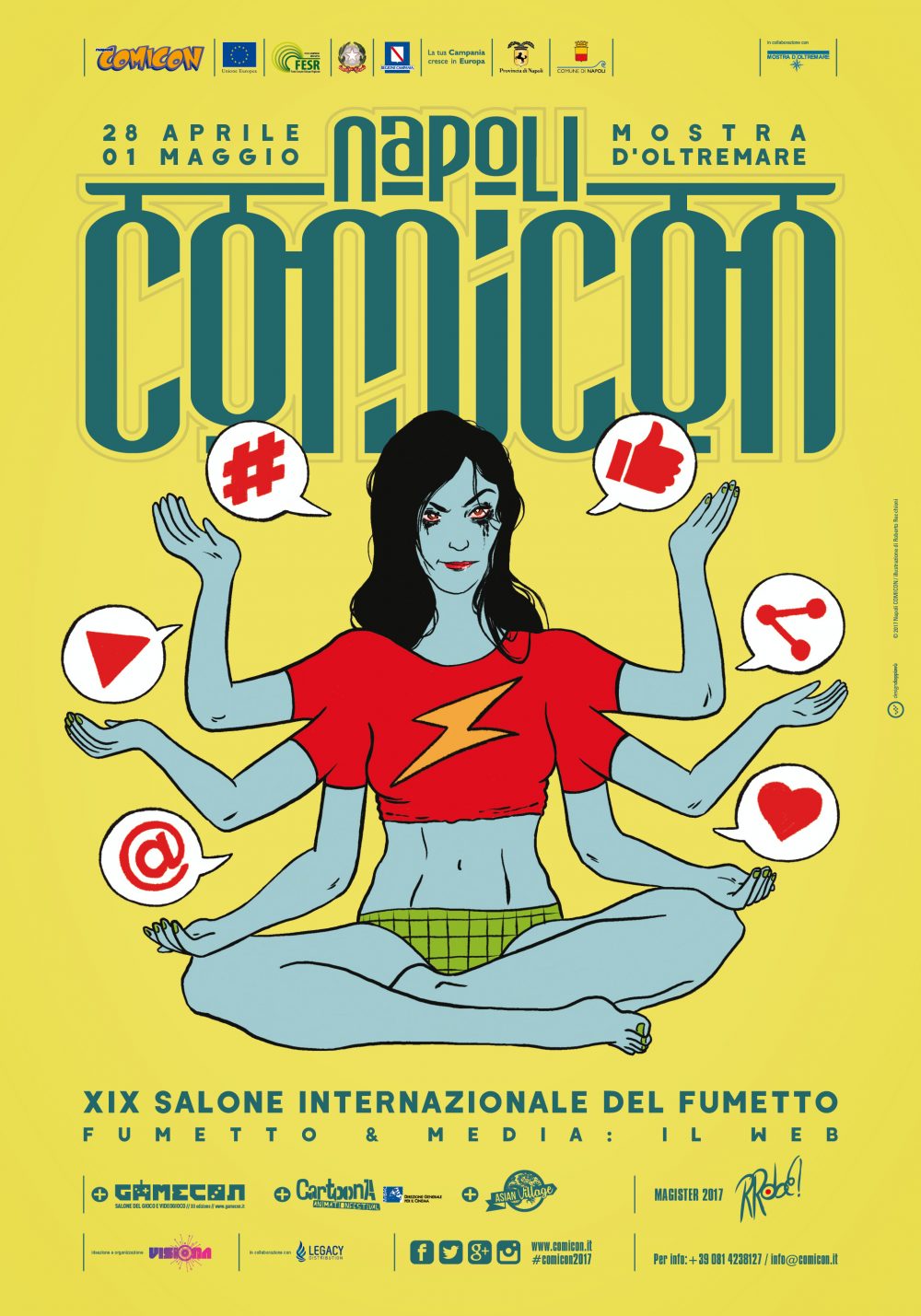 Napoli Comicon 2017, manifesto di Roberto Recchioni