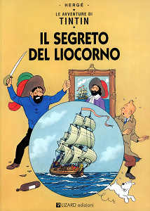 Il segreto del liocorno, copertina di Hergé