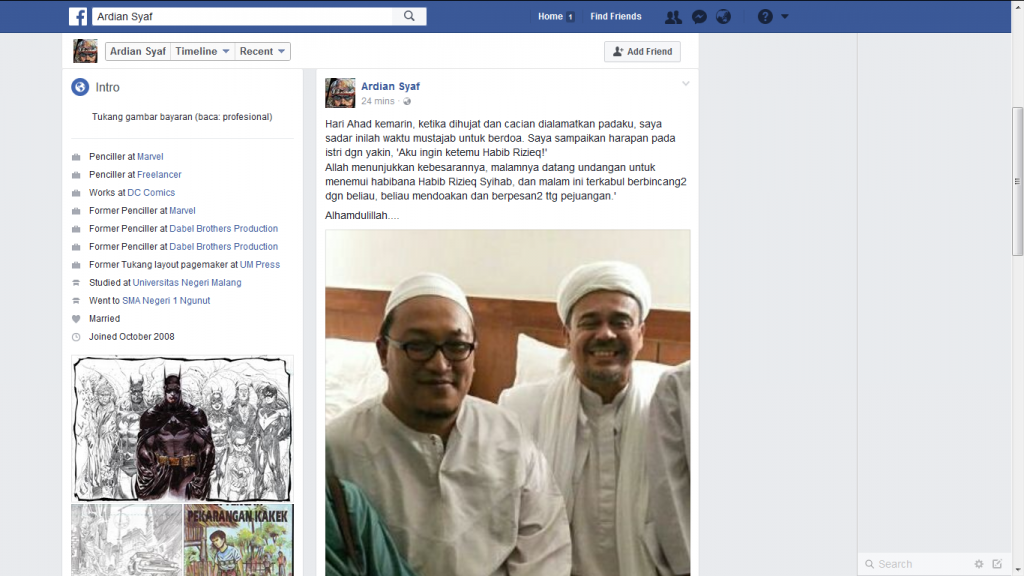 Ardian Syaf e Rizieq Shibab