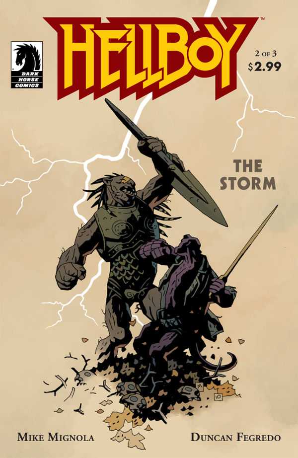 Hellboy: The Storm #2, copertina di Mike Mignola