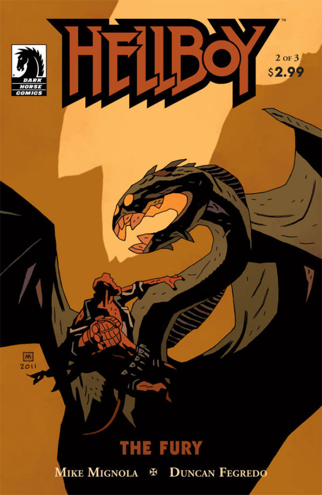 Hellboy: The Fury #2, copertina di Mike Mignola