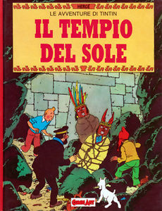 Il tempio del sole, copertina di Hergé