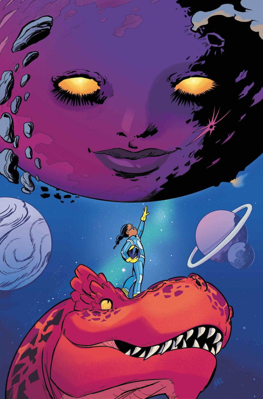 Moon Girl and Devil Dinosaur #19, copertina di Natacha Bustos