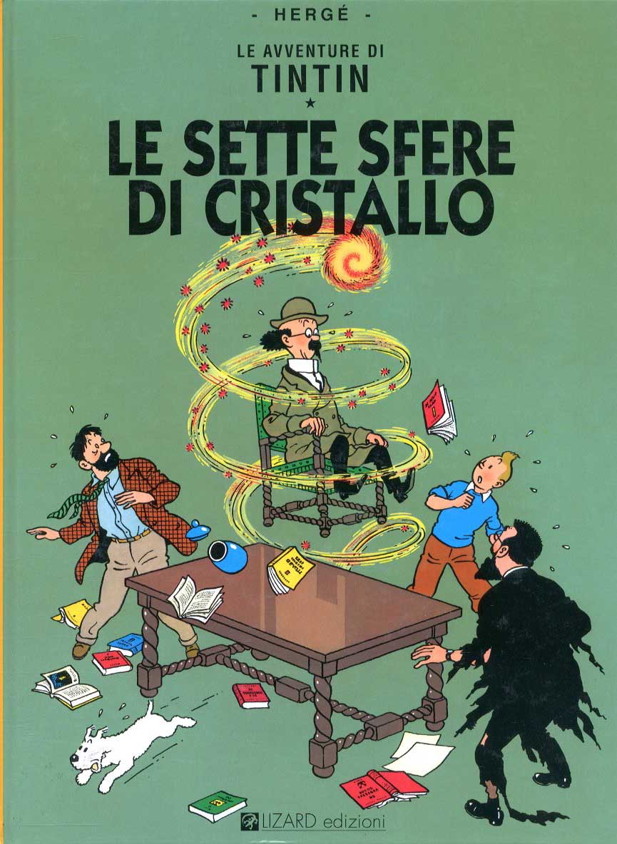 Le 7 sfere di cristallo, copertina di Hergé