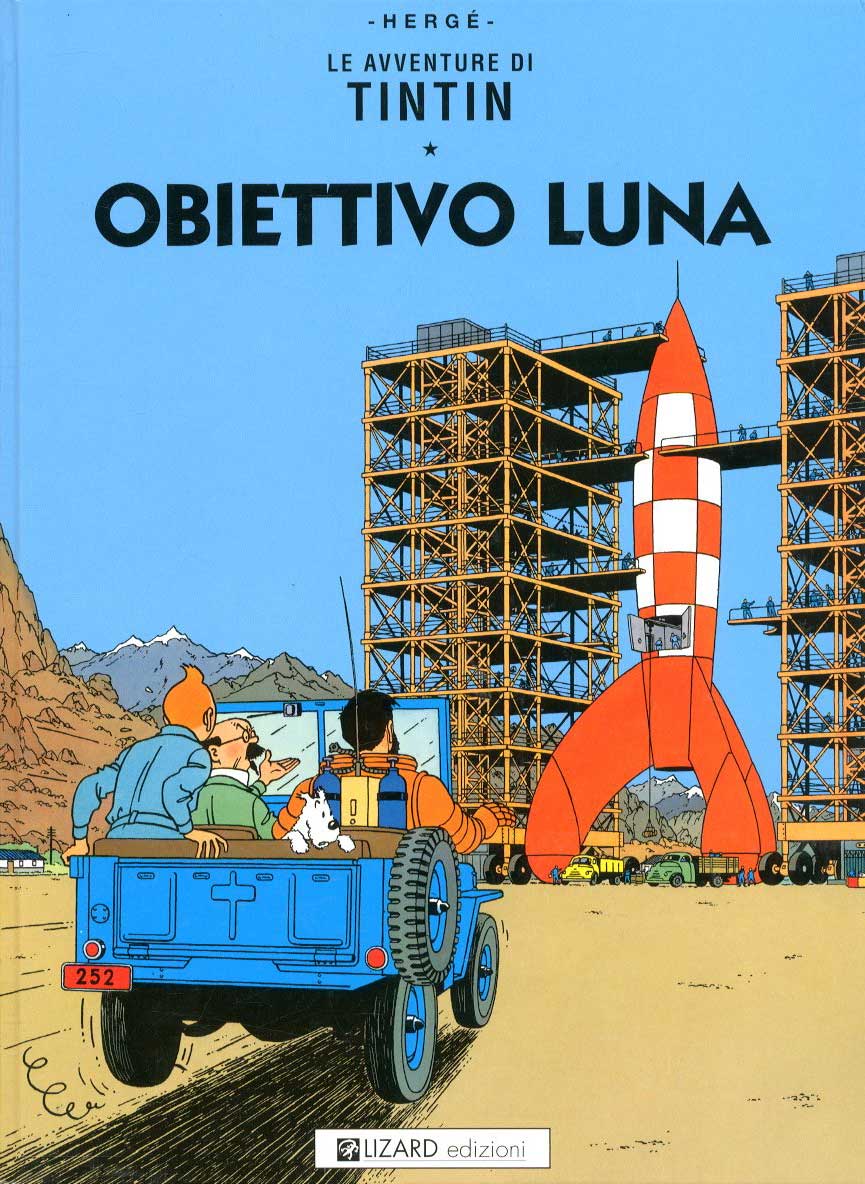 Obiettivo Luna, copertina di Hergé