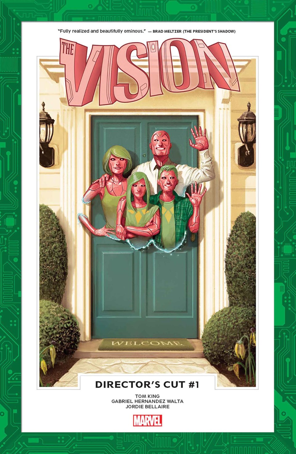 Vision: Director's Cut #1, copertina di Mike Del Mundo