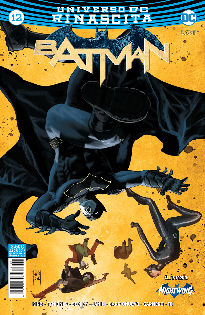 Batman 12, copertina di Mikel Janin