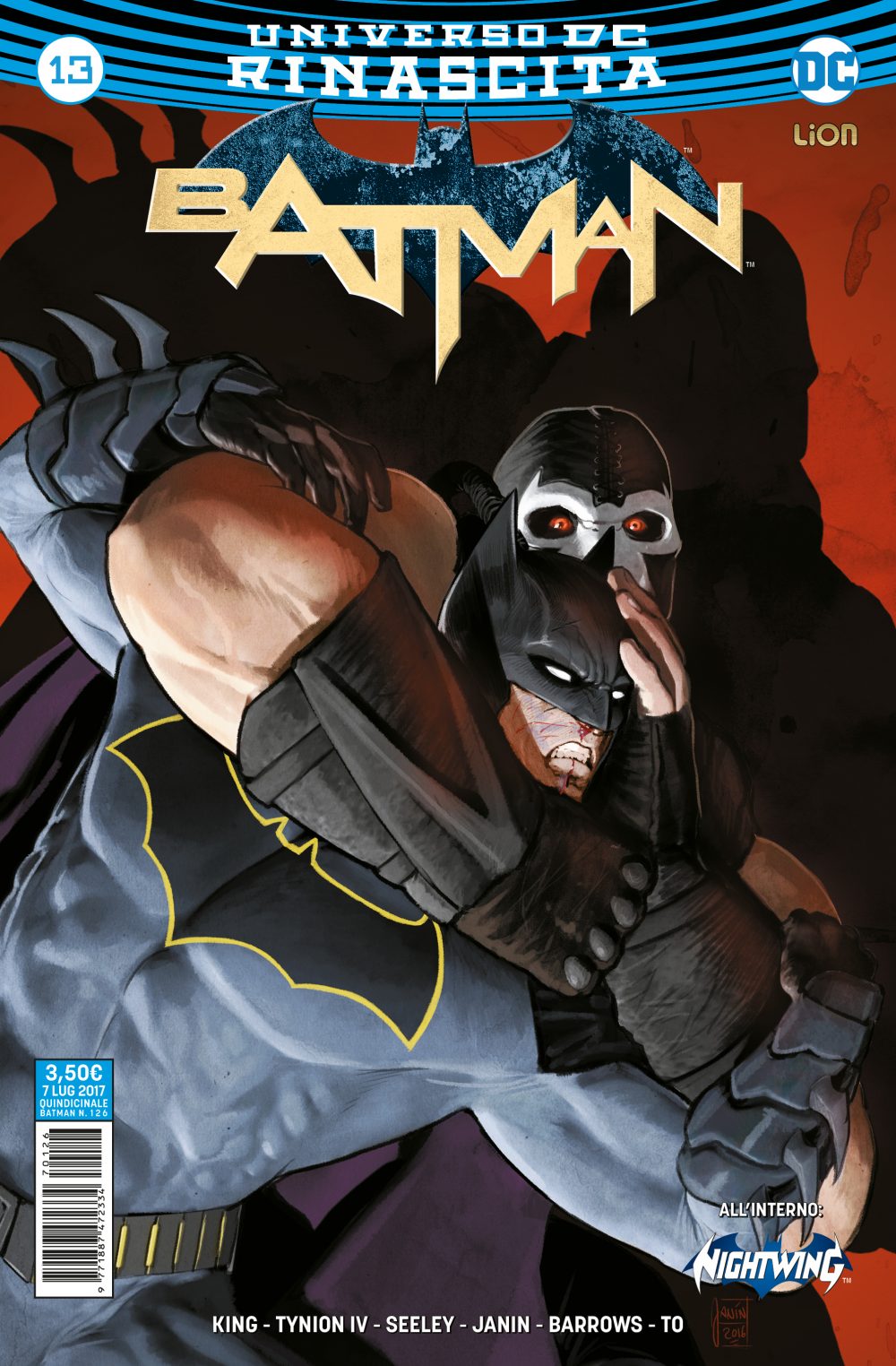 Batman 13, copertina di Mikel Janin