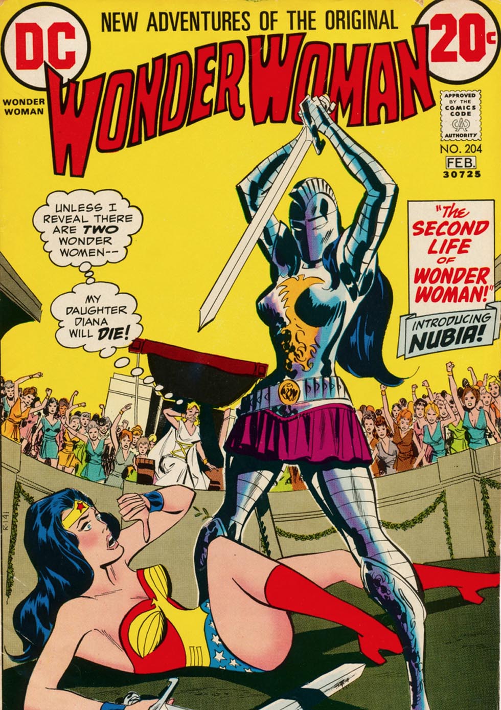 Wonder Woman #204, copertina di Don Heck