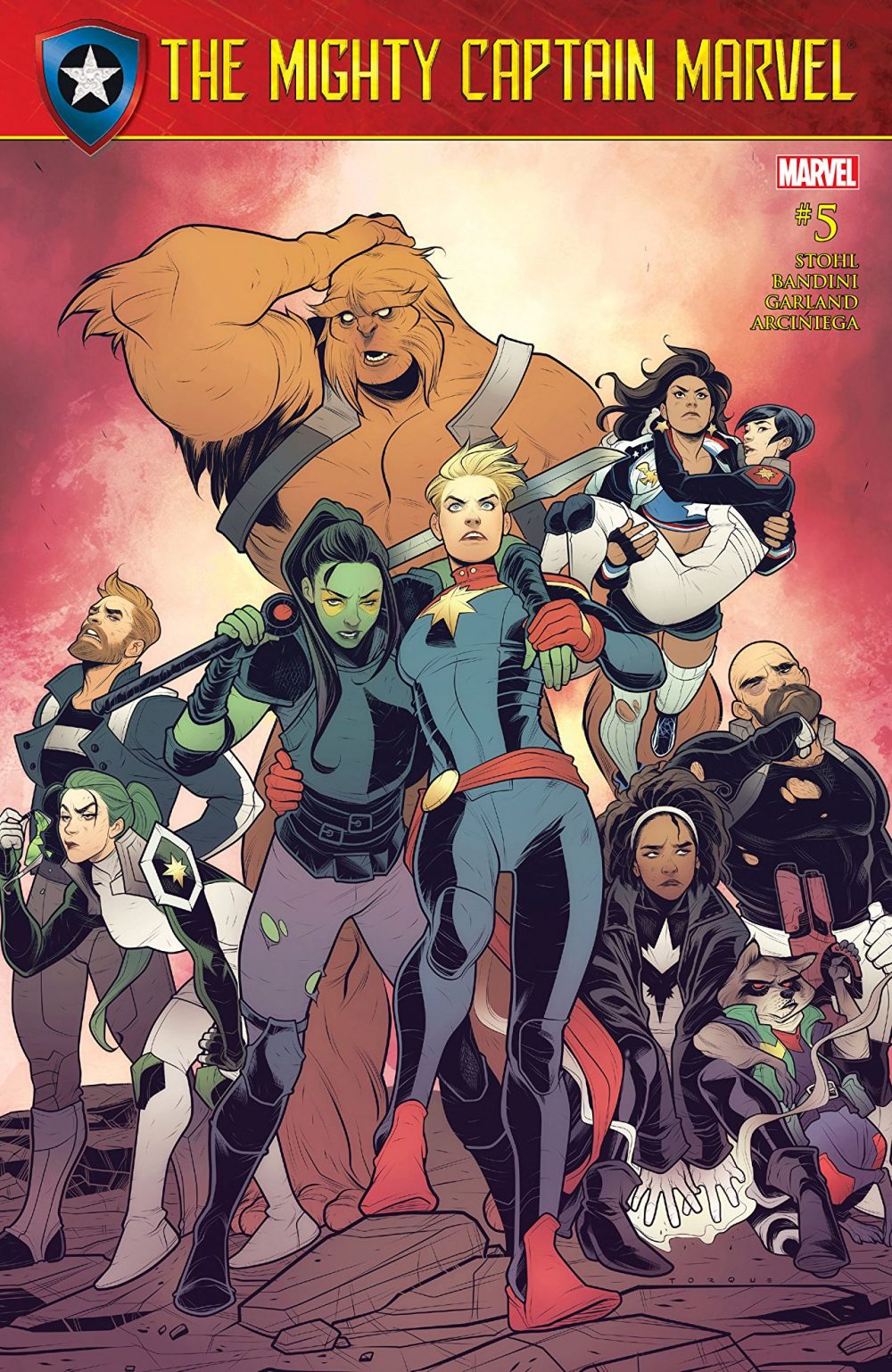 The Mighty Captain Marvel #5, copertina di Elizabeth Torque