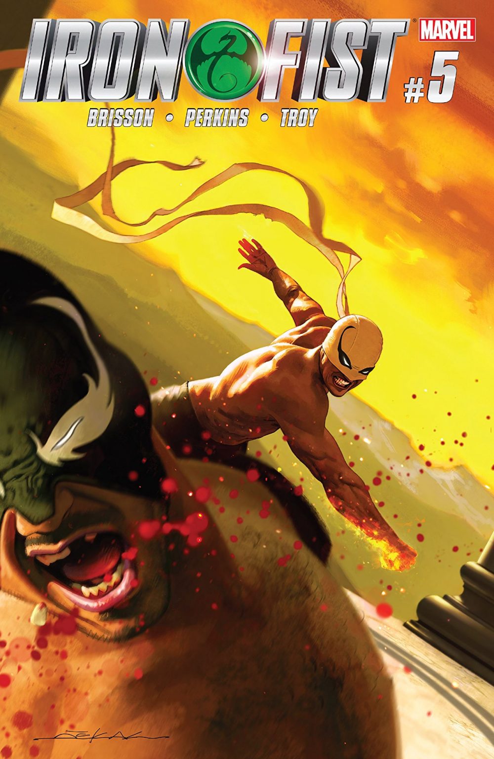 Iron Fist #5, copertina di Jeff Dekal