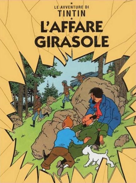 L'affare Girasole, copertina di Hergé