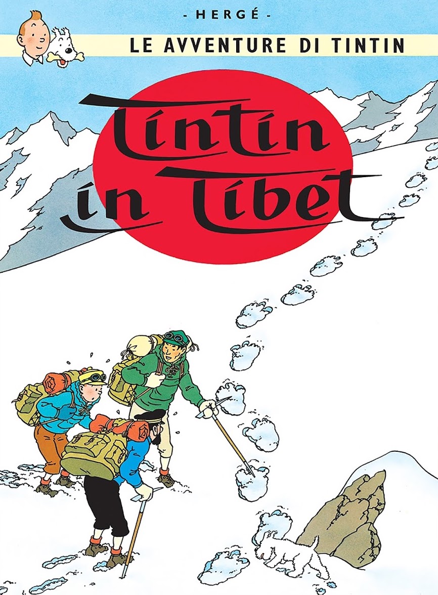 Tintin in Tibet, copertina di Hergé