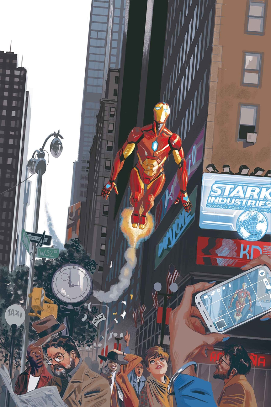 Invincible Iron Man #9, variant cover di Daniel Acuna