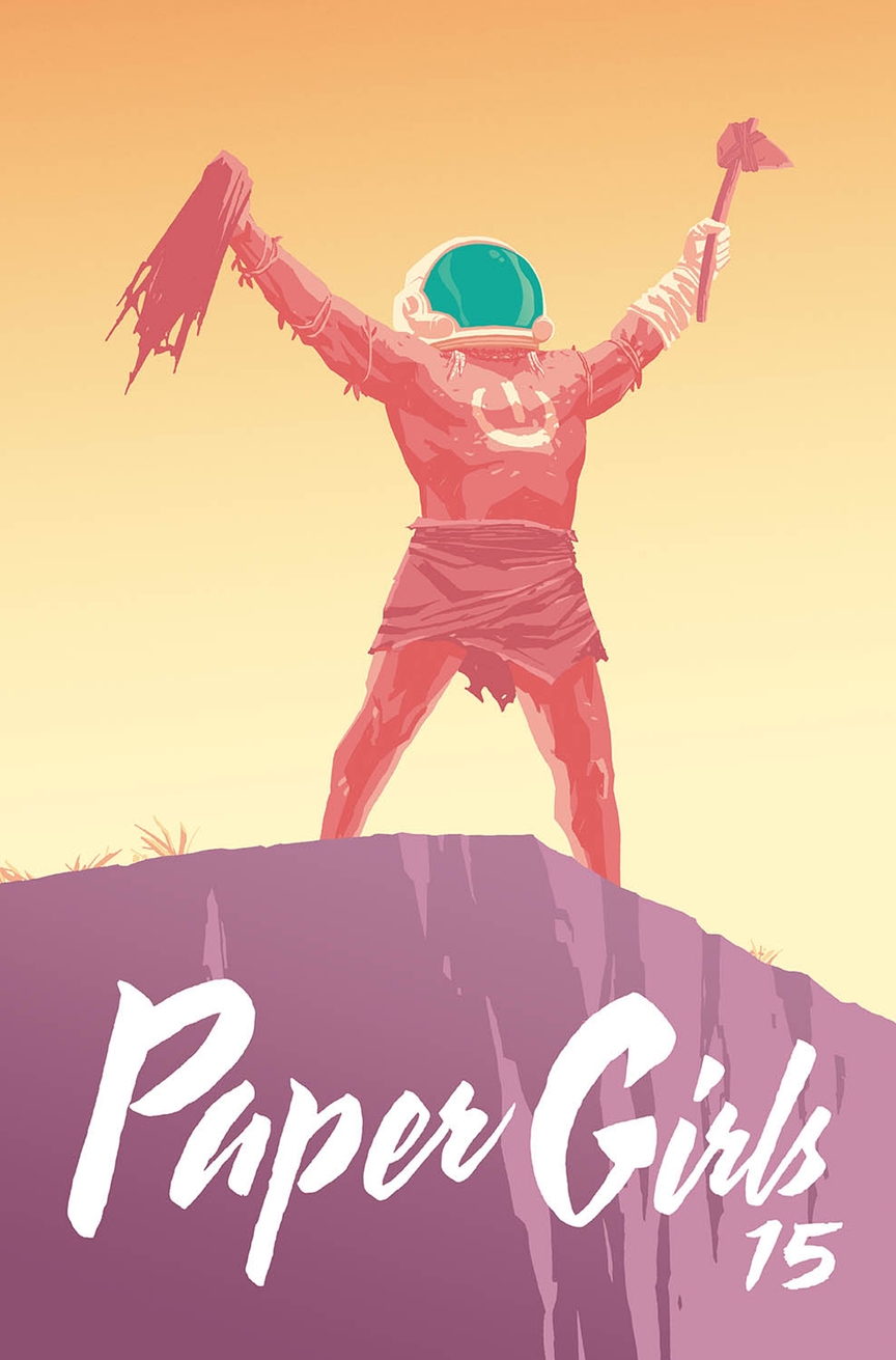 Paper Girls #15, copertina di Cliff Chiang