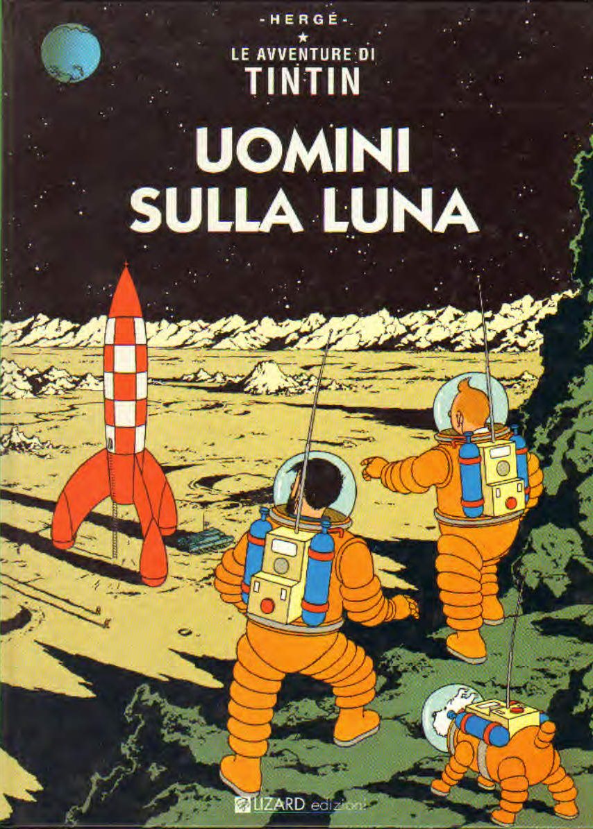 Uomini sulla Luna, copertina di Hergé