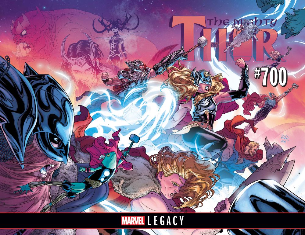 Mighty Thor #700, di Jason Aaron e Russell Dauterman, copertina di Russell Dauterman