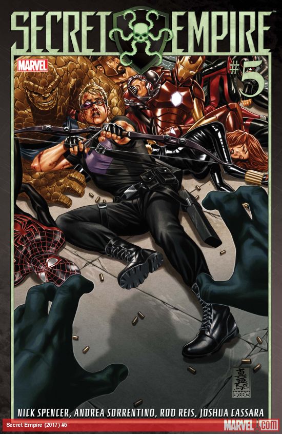 Secret Empire #5, copertina di Mark Brooks