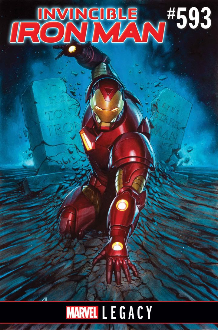 Invincible Iron Man # 593, copertina di Adi Granov