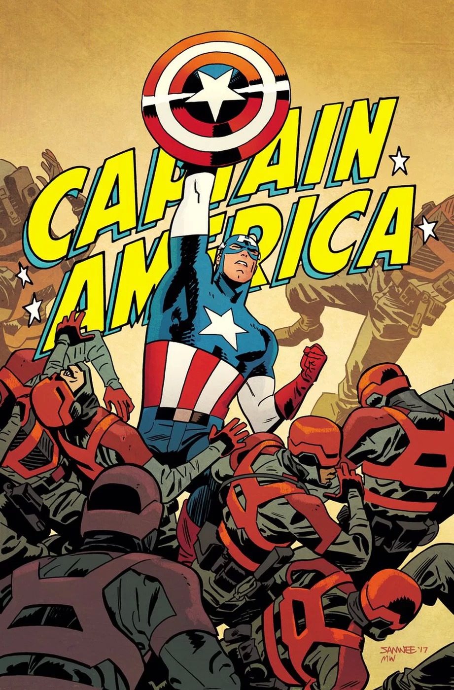 Captain America #695, copertina di Chris Samnee