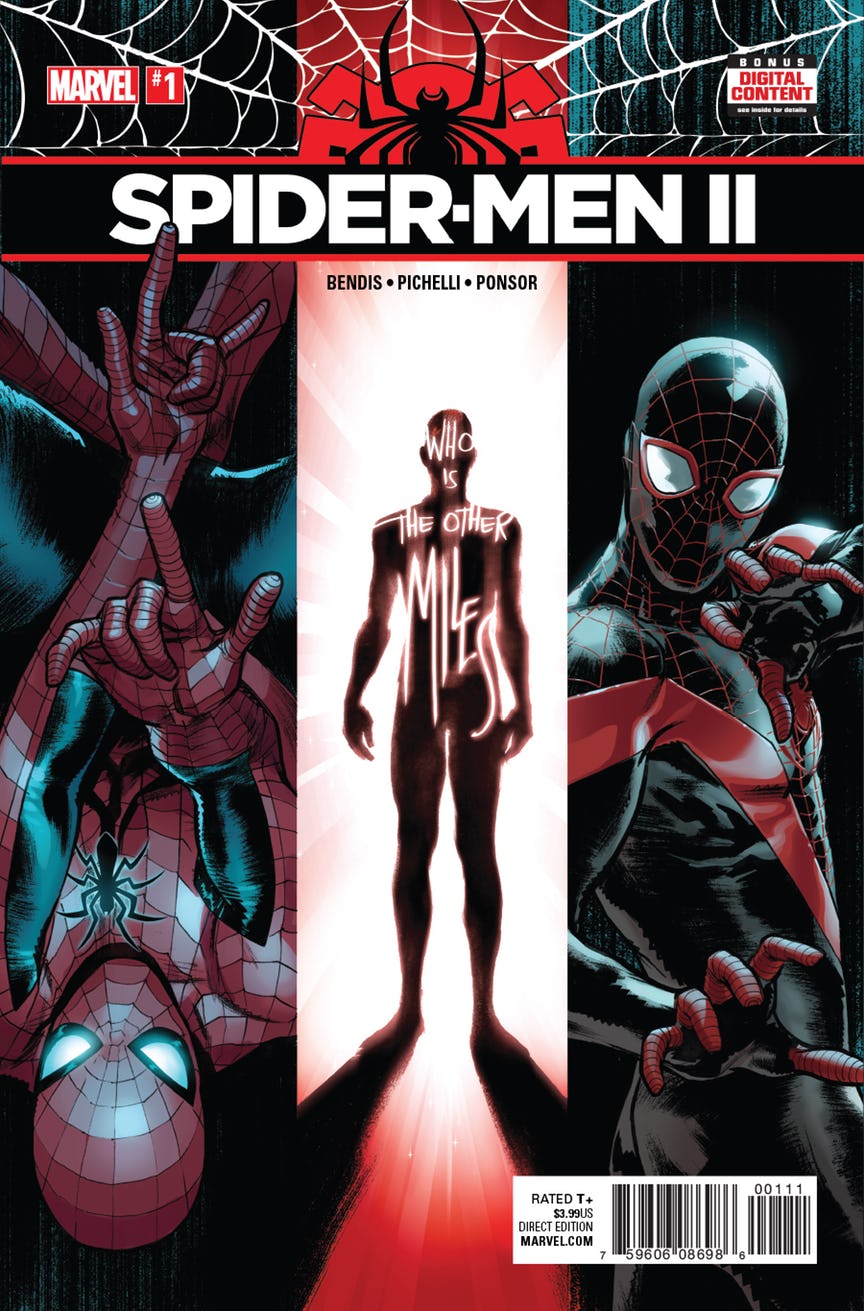 Spider-Men II #1, copertina di Sara Pichelli e Justin Ponsor