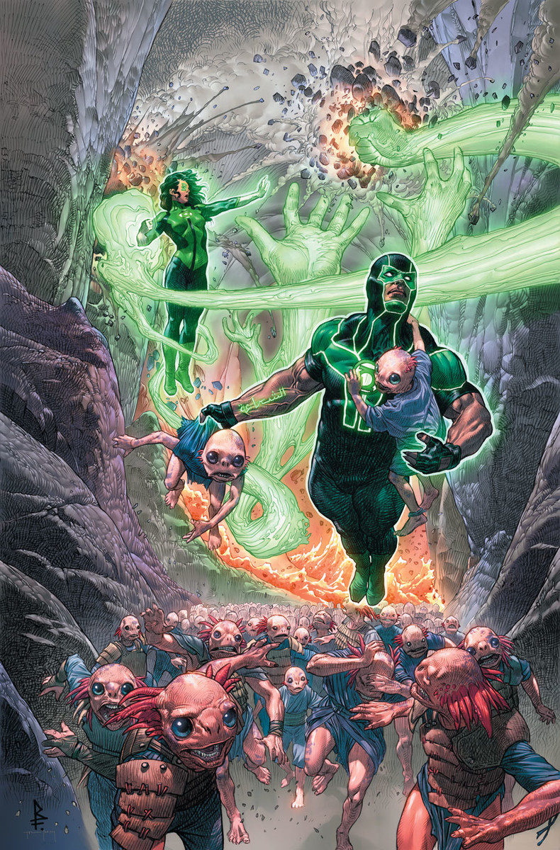 Green Lanterns #33, copertina di Riccardo Federici