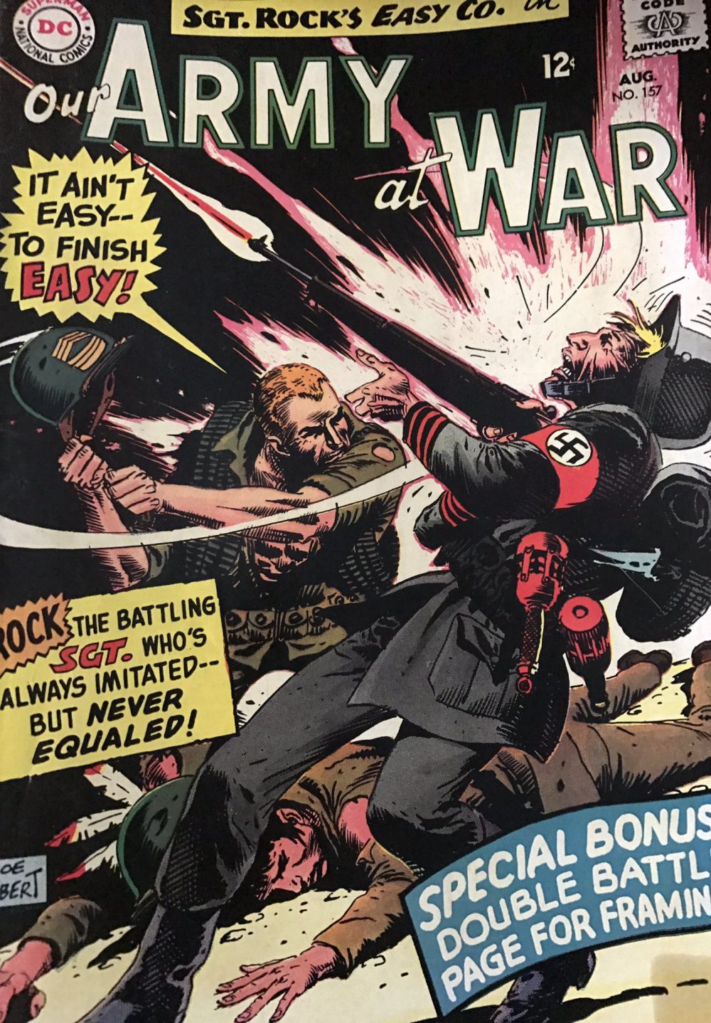 Our Army at War #157, copertina di Joe Kubert