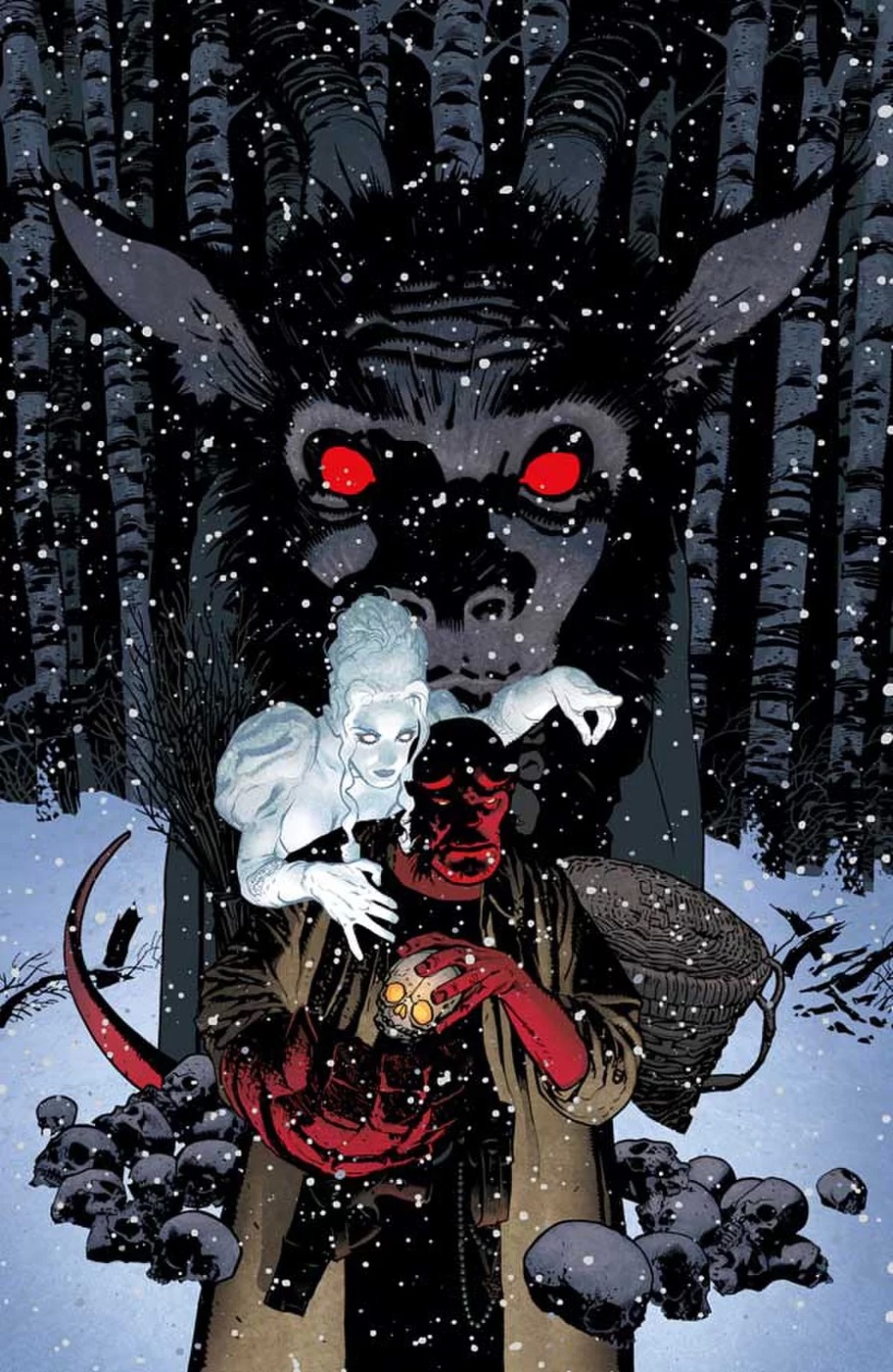 Hellboy: Krampusnacht #1, copertina di Adam Hughes