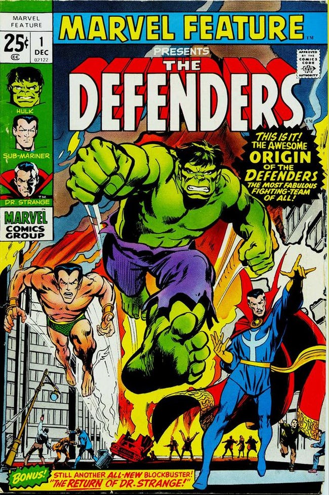 Defenders #1, copertina di Neal Adams