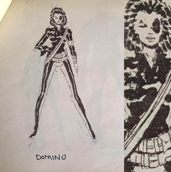 Domino, sketch di Rob Liefeld