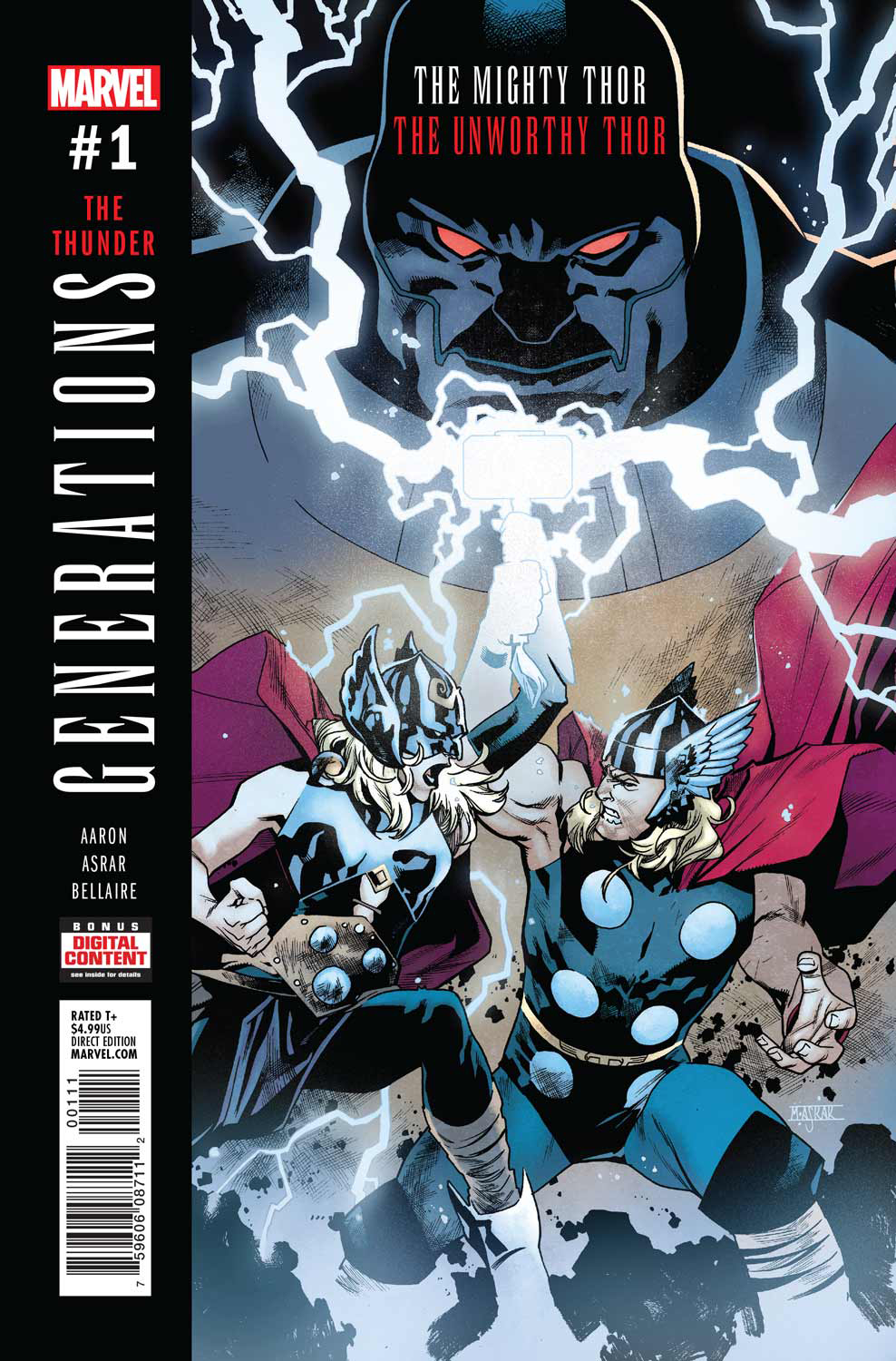 Generations: Unworthy Thor & Mighty Thor #1, copertina di Mahmud A. Asrar