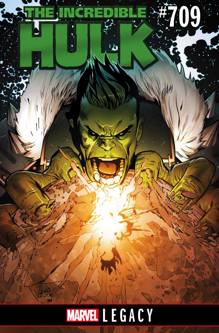 Incredible Hulk #709, copertina di Greg Land