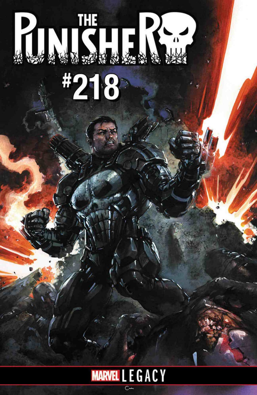 The Punisher #218, copertina di Clayton Crain