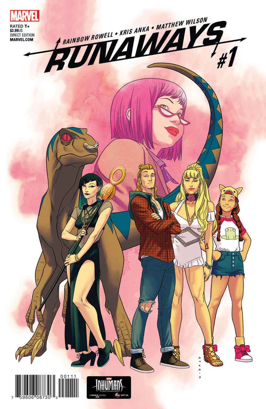 Runaways #1, copertina di Kris Anka