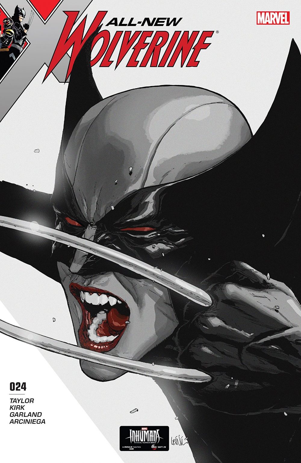 All-New Wolverine #24, copertina di Leinil Francis Yu