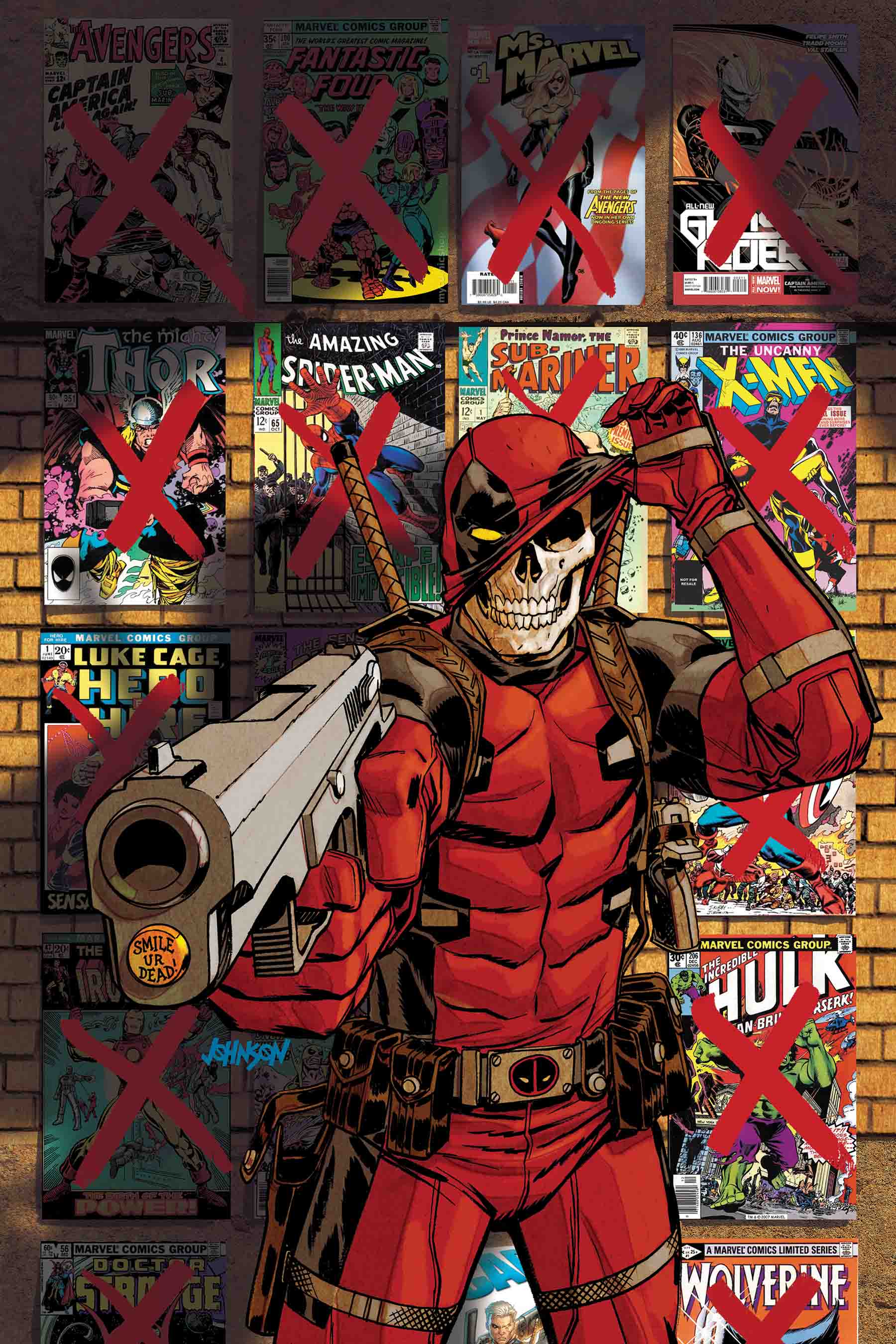 Deadpool Kills The Marvel Universe Again #5, copertina di Dave Johnson