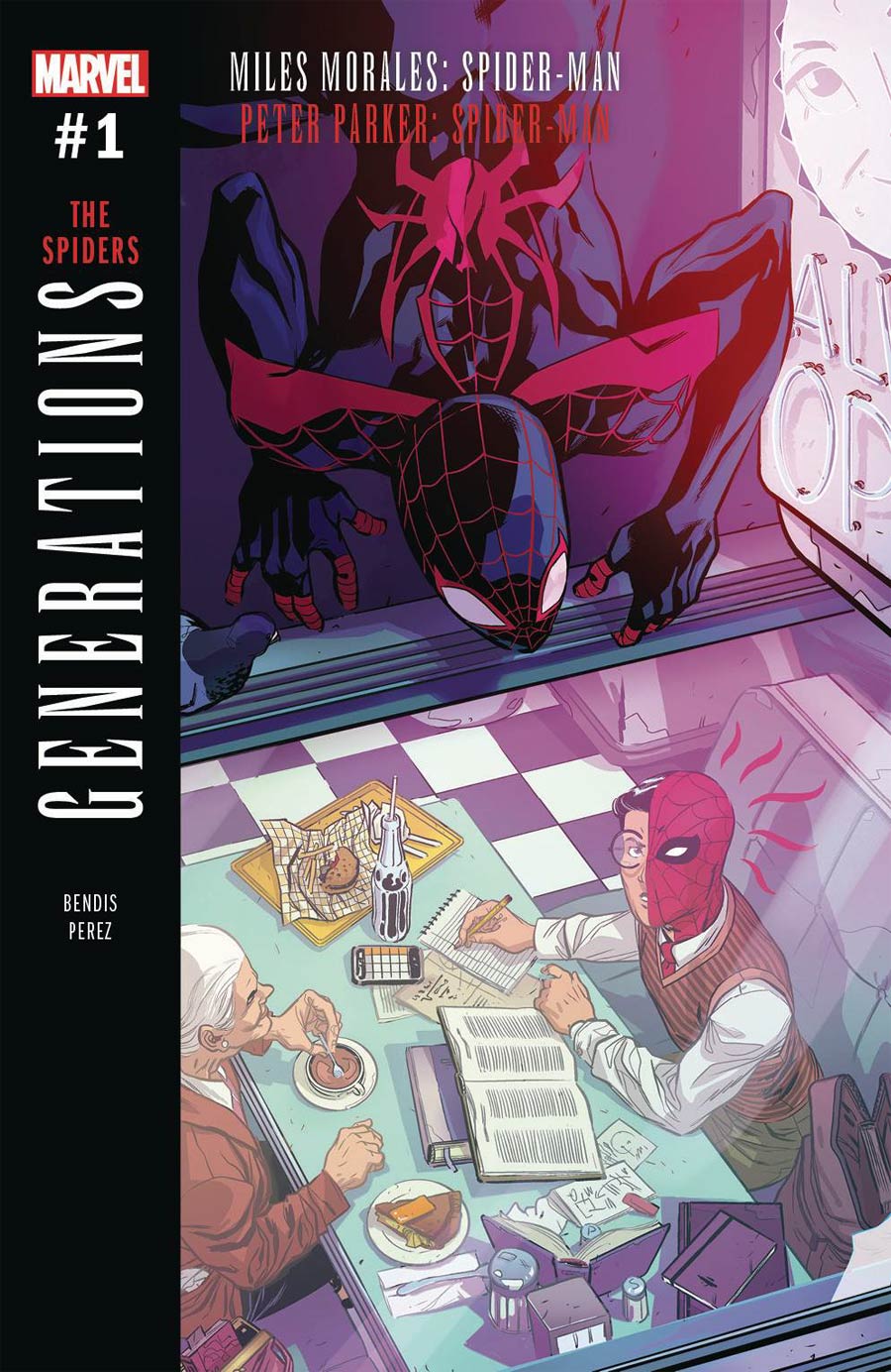 Generations: Miles Morales Spider-Man & Peter Parker Spider-Man #1, copertina dicopertina di Ramon Perez