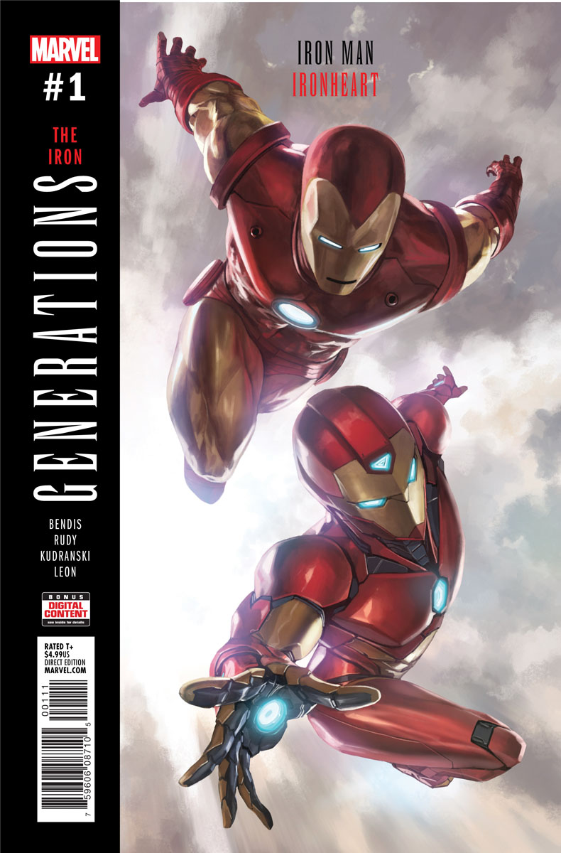 Generations: The Iron - Iron Man & Ironheart #1, copertina di Marco Rudy