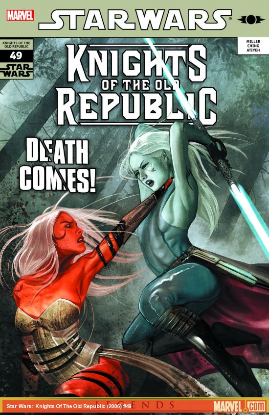 Star Wars: The Knights Of The Old Republic #49, copertina di Benjamin Carré 