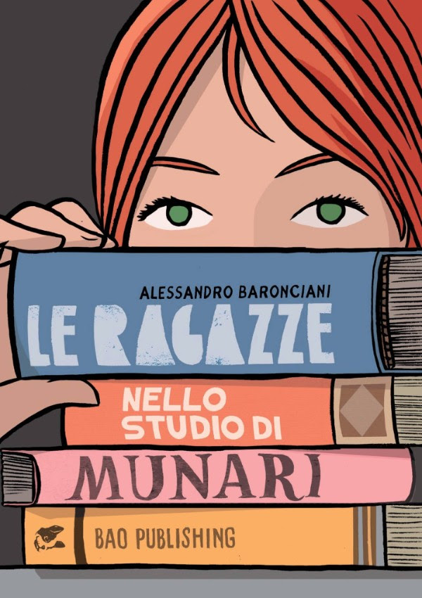 Le ragazze nello studio di Munari, copertina di Alessandro Baronciani