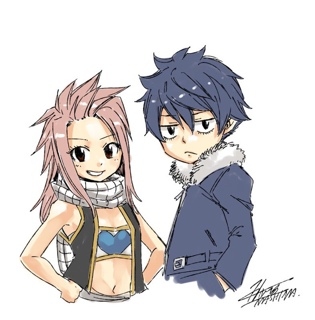 Nashi e Gruvia, disegno di Hiro Mashima