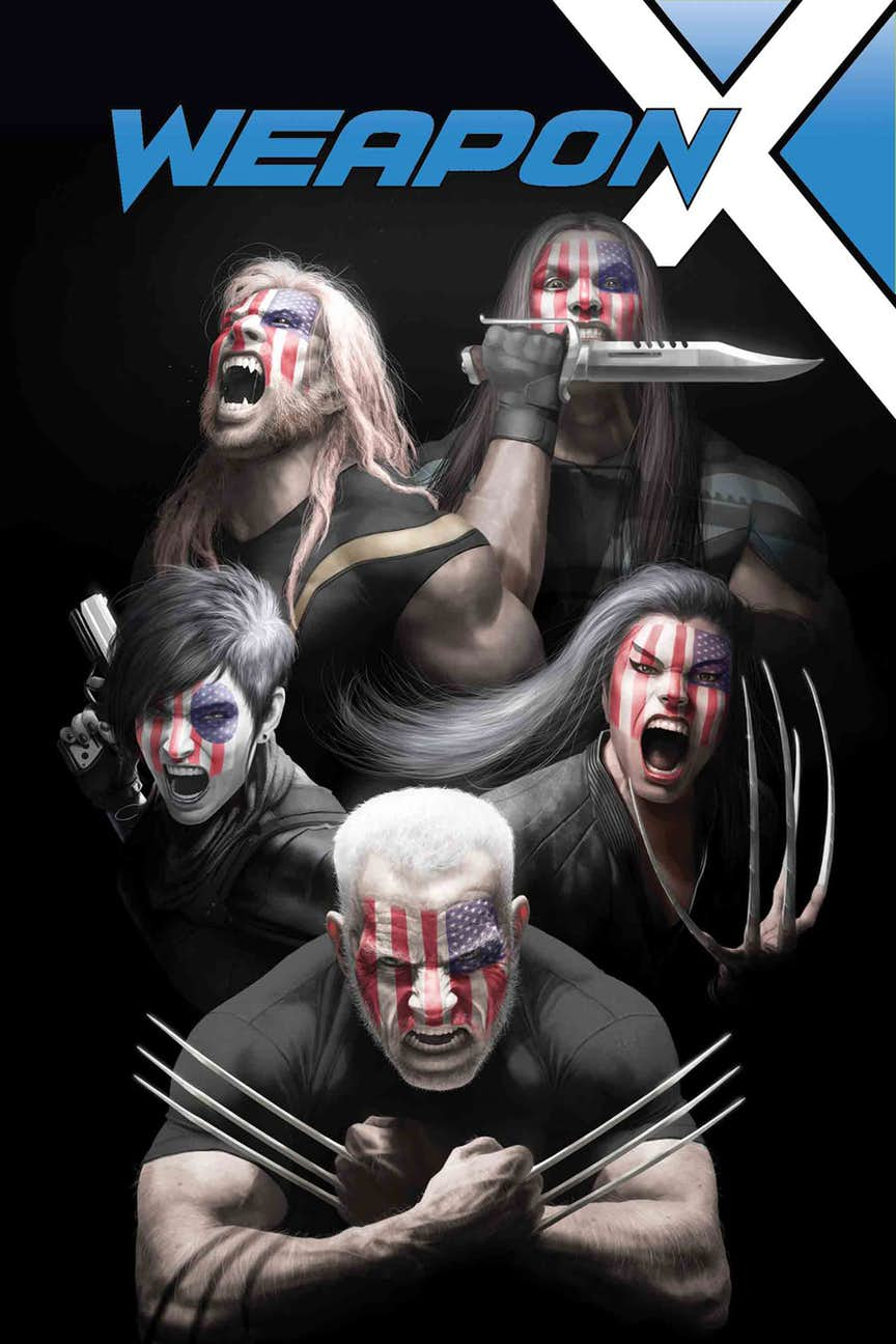 Weapon X #12, copertina di Rahzzah