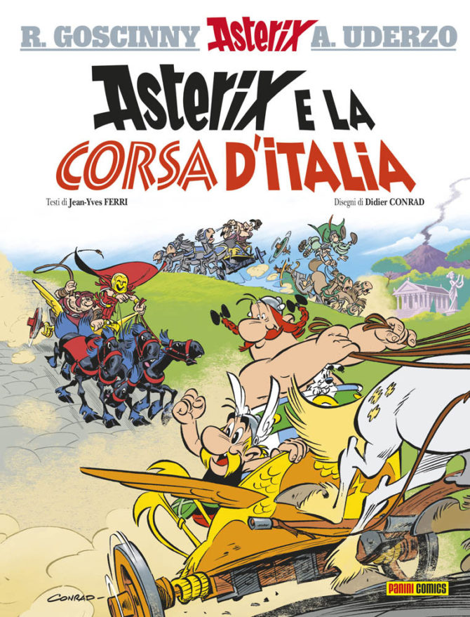 Asterix e la Corsa d'Italia, copertina di Didier Conrad