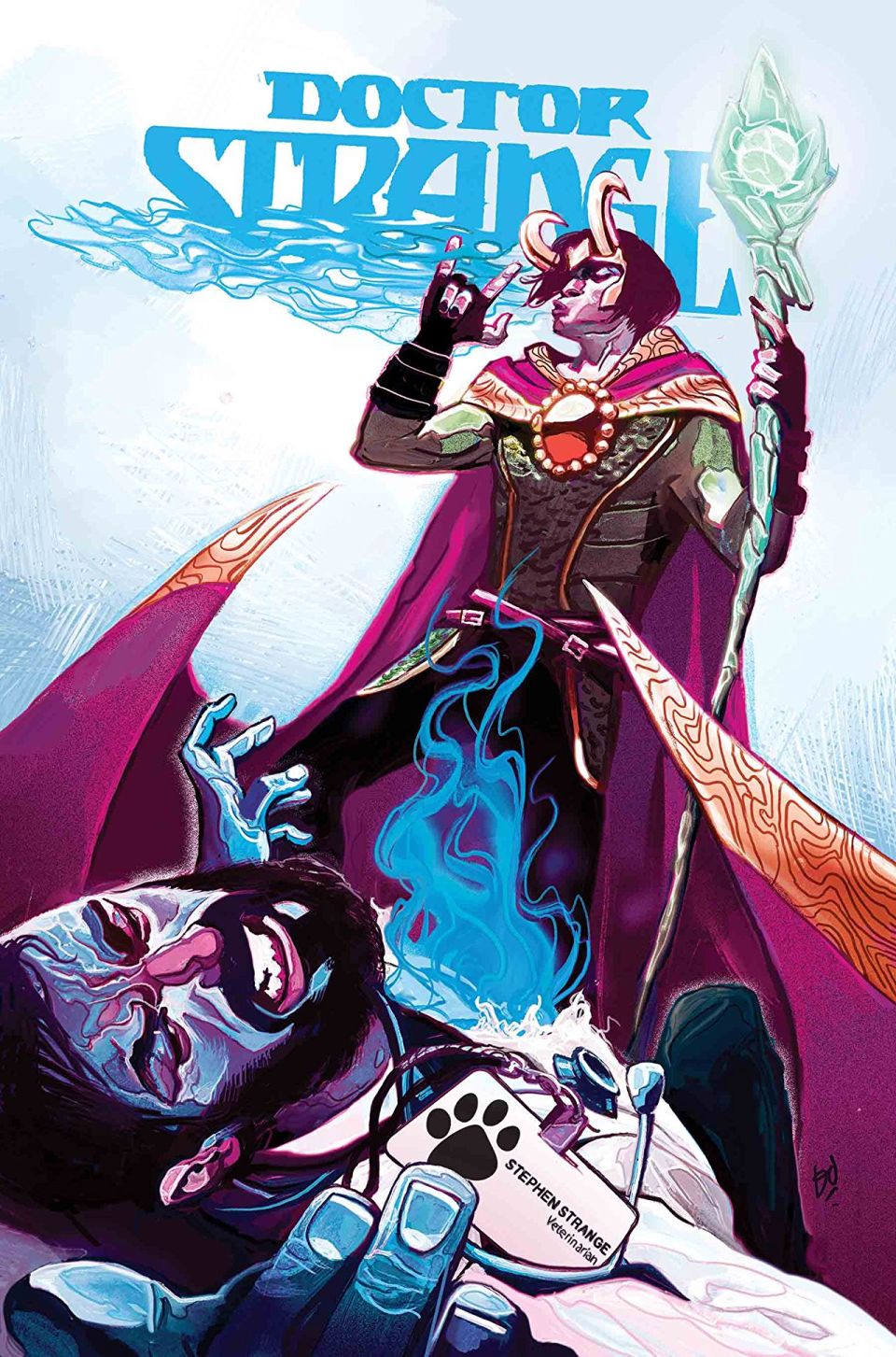 Doctor Strange #381, copertina di Mike Del Mundo