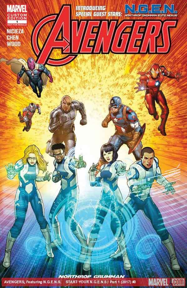 Avengers - Northrop Grumman #1, copertina di Sean Chen