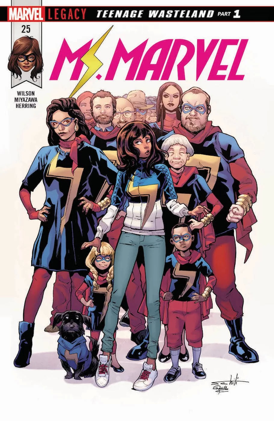 Ms. Marvel #25, copertina di Valerio Schiti