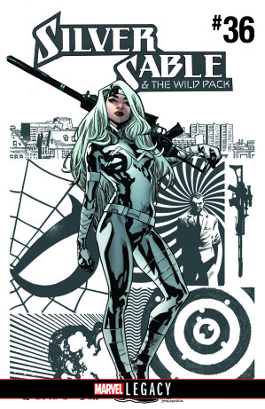 Silver Sable and the Wild Pack #36, copertina di Mahmud Asrar