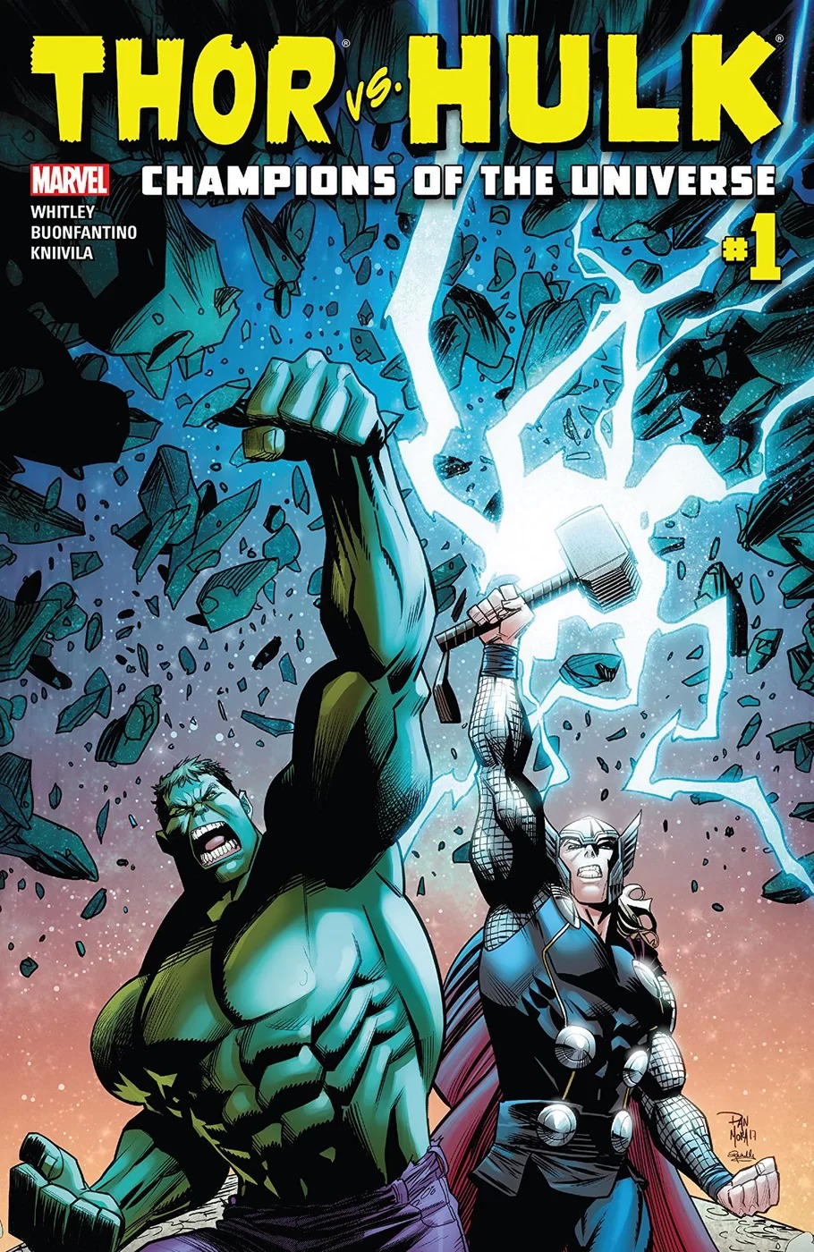 thor vs hulk champions of the universe #1 copertina di dan mora