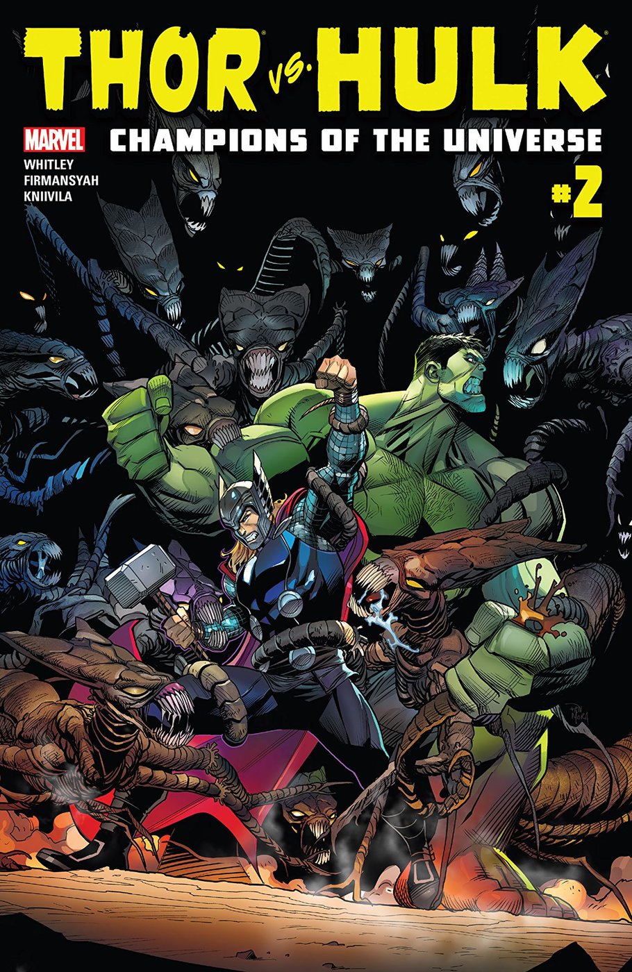 thor vs hulk champions of the universe #2 copertina di dan mora